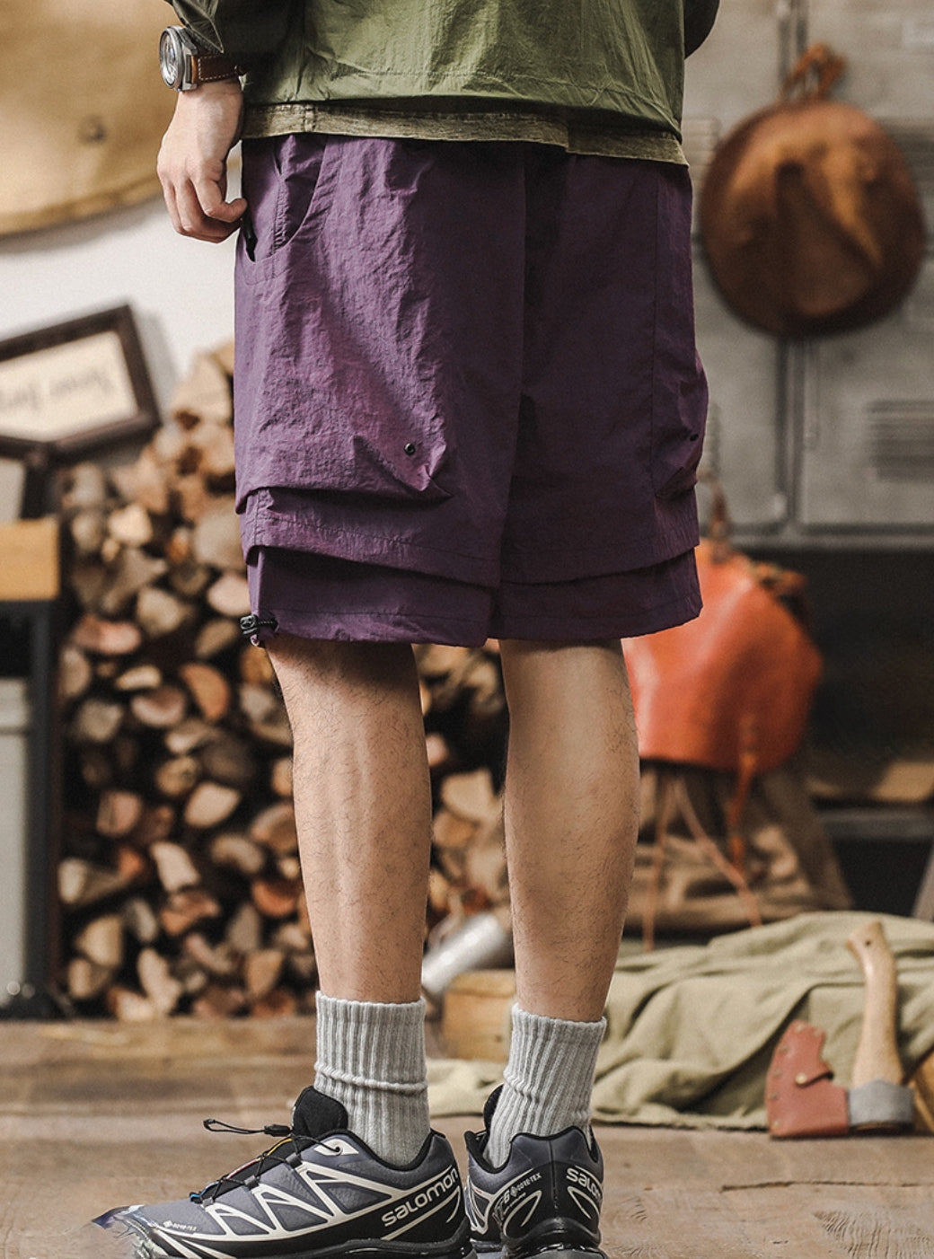 Outdoor Utility Quick Drying Cargo Shorts - C202407011406_PUR