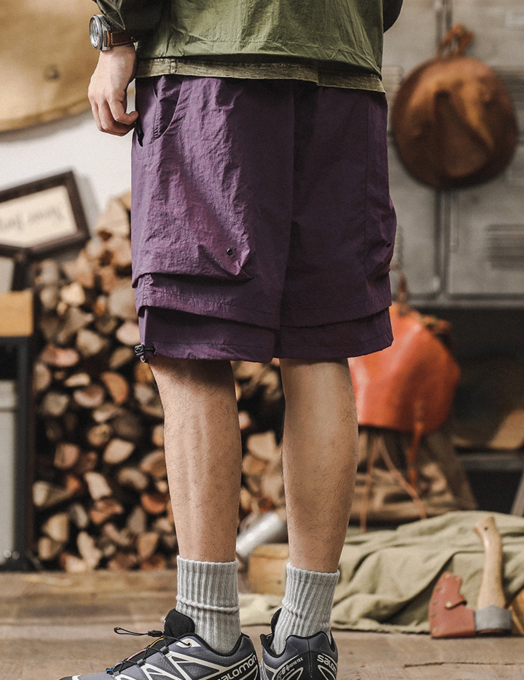 Outdoor Utility Quick Drying Cargo Shorts - C202407011406_PUR