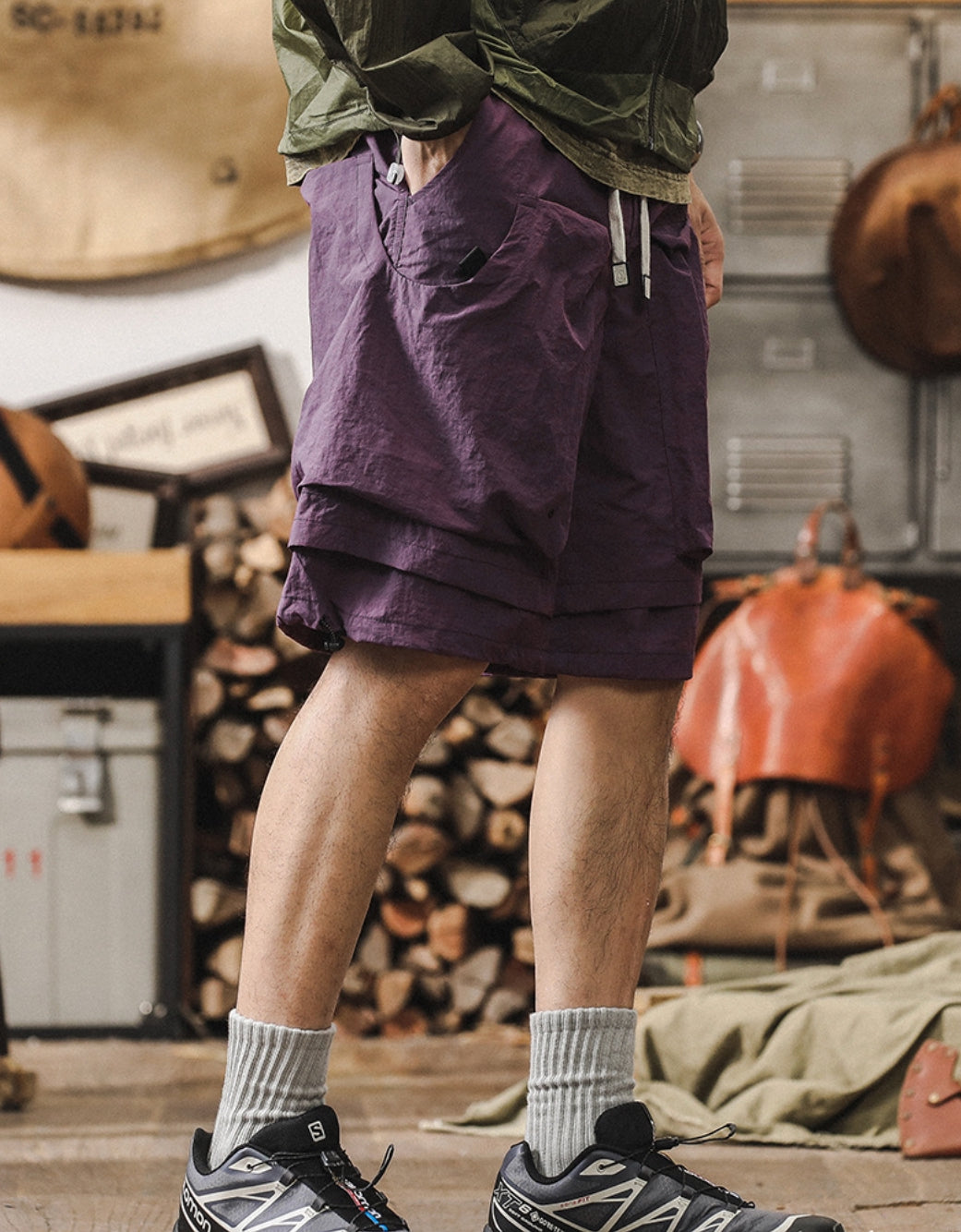 Outdoor Utility Quick Drying Cargo Shorts - C202407011406_PUR