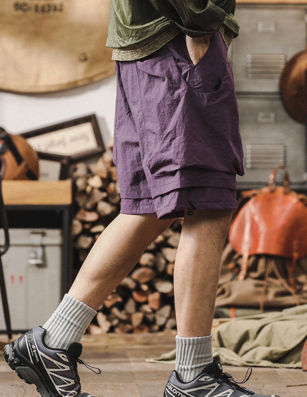 Outdoor Utility Quick Drying Cargo Shorts - C202407011406_PUR