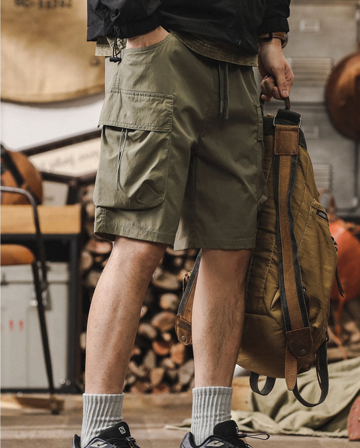 Outdoor Utility Quick Drying Cargo Shorts - C202407082216_GRE