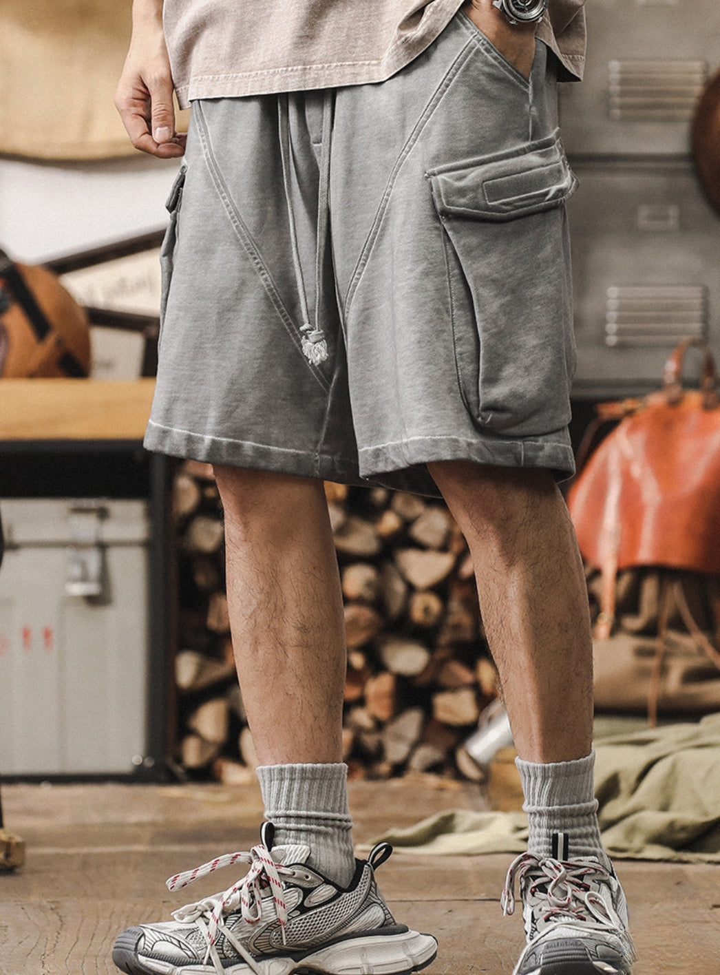 Grunge Gear Shorts - C202407021726_GRY