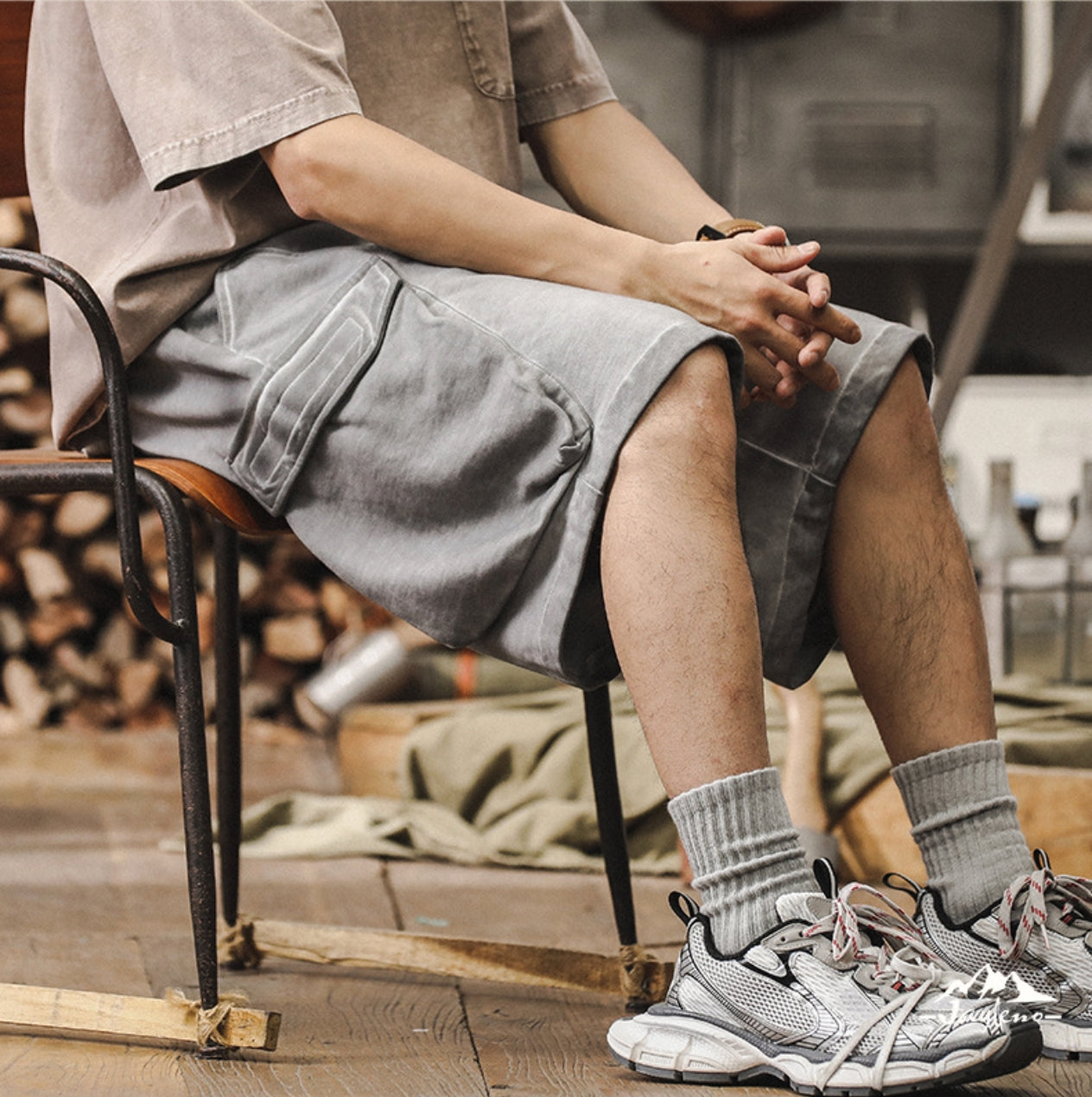 Grunge Gear Shorts - C202407021726_GRY