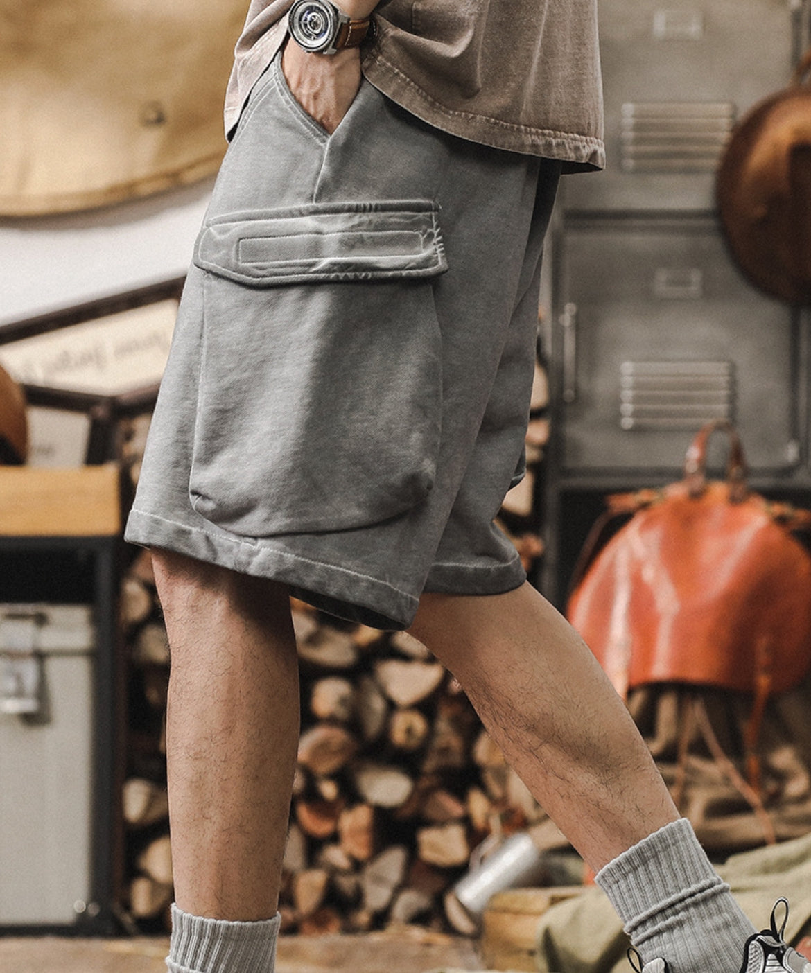 Grunge Gear Shorts - C202407021726_GRY