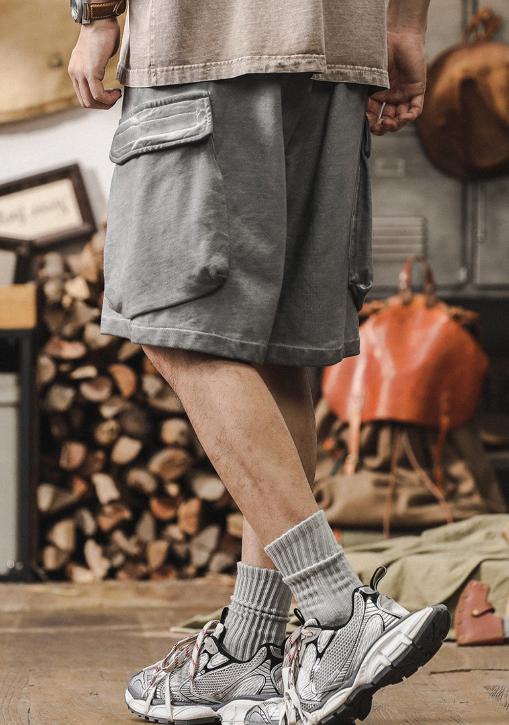 Grunge Gear Shorts - C202407021726_GRY