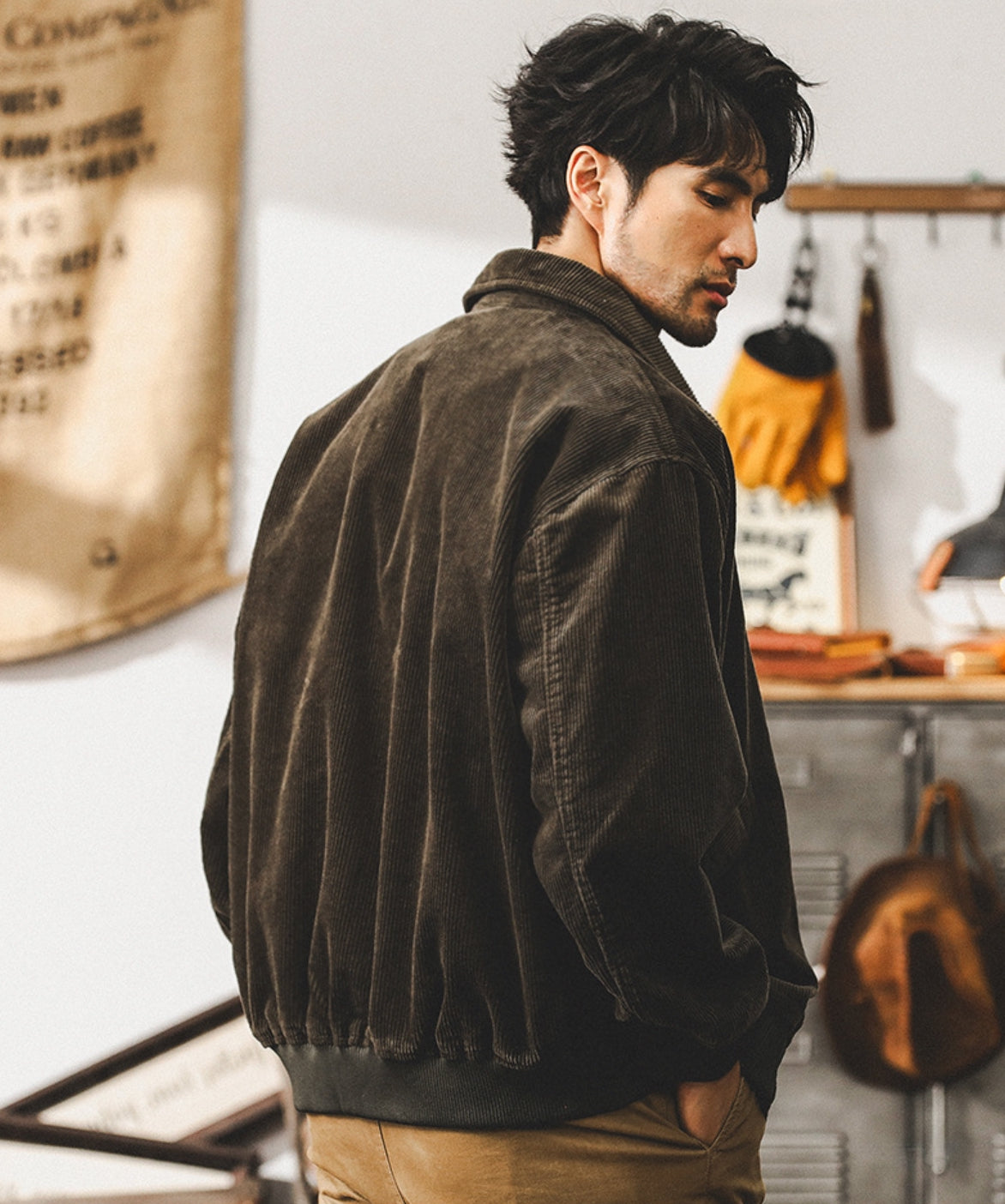 Corduroy Crusader Jacket - J202409221508_GREEN – T.H.E.N.D