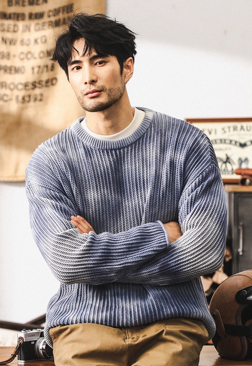 Glacier Knit Sweater - C202403161923_BLUE