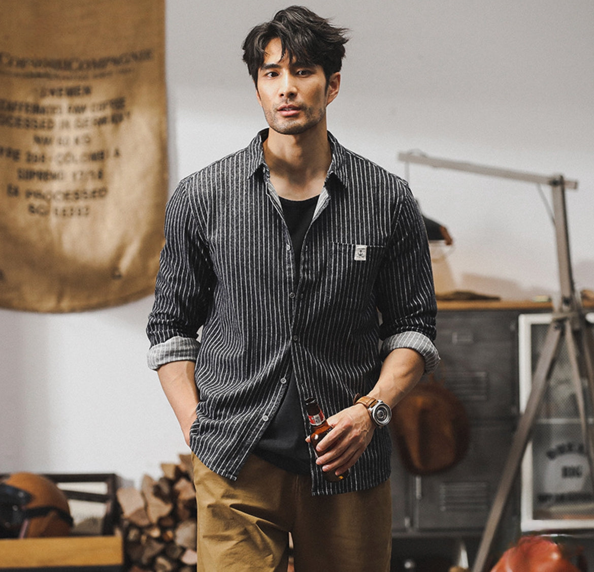 Ebony Tweed Shirt - J202403081512_BLACK – T.H.E.N.D : Rugged Luxury