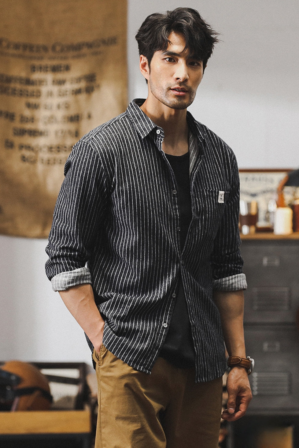 Ebony Tweed Shirt - J202403081512_BLACK