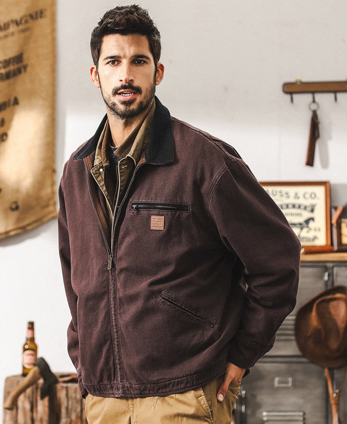 The Roamer Jacket - J202410111512_REDDISHBROWN