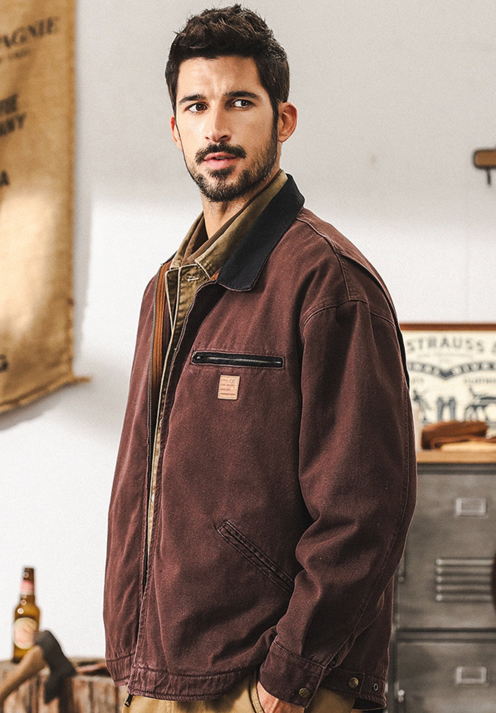 The Roamer Jacket - J202410111512_REDDISHBROWN
