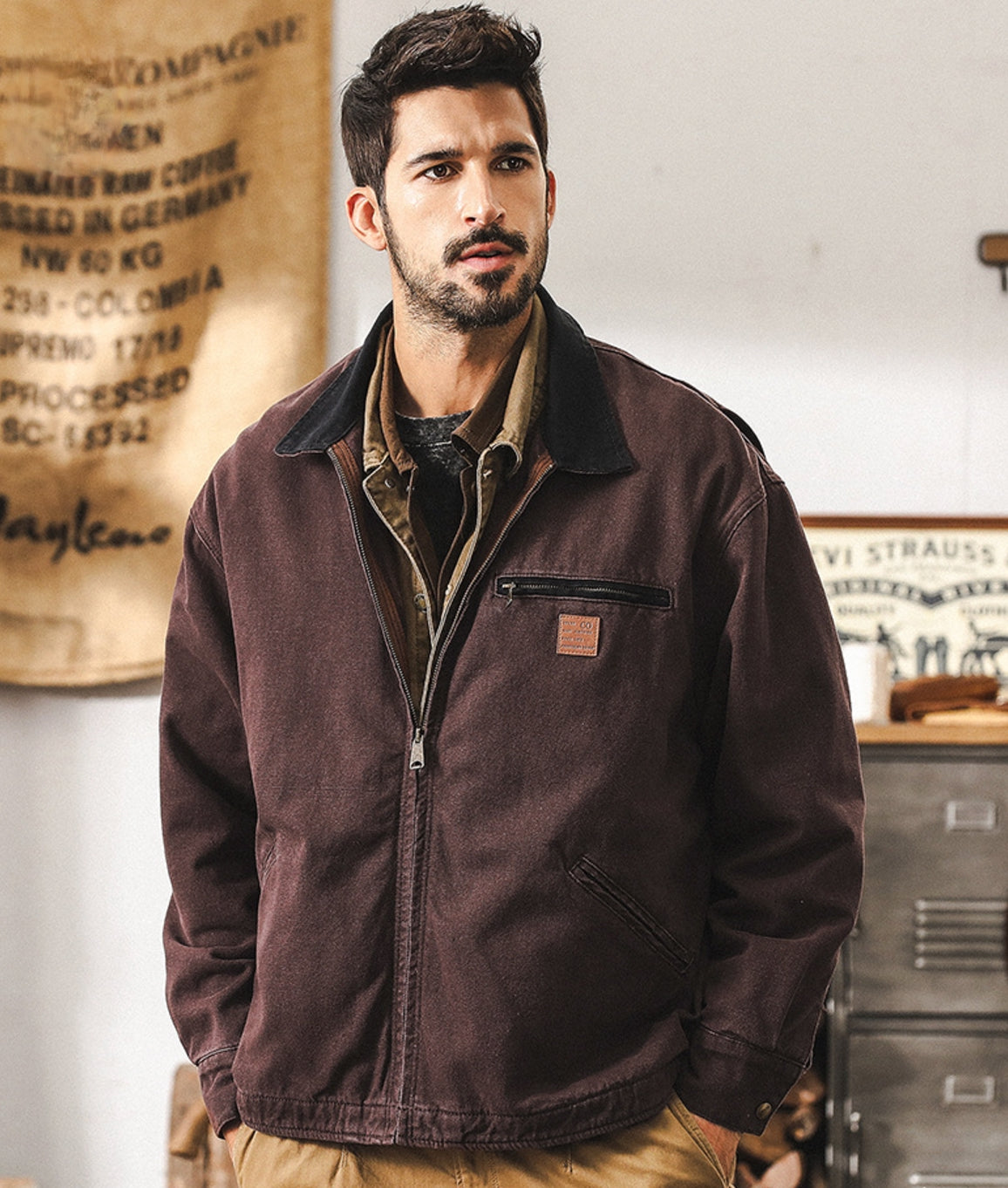 The Roamer Jacket - J202410111512_REDDISHBROWN