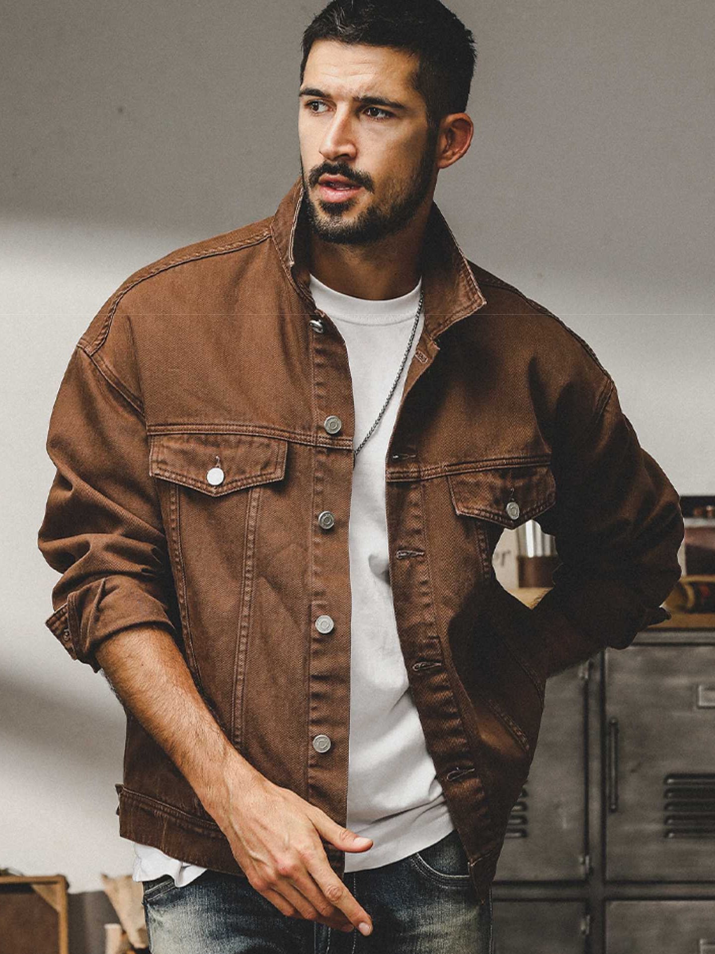 THEND RUGGED COLORED DENIM OVER-SHIRT - 202309140061_COF