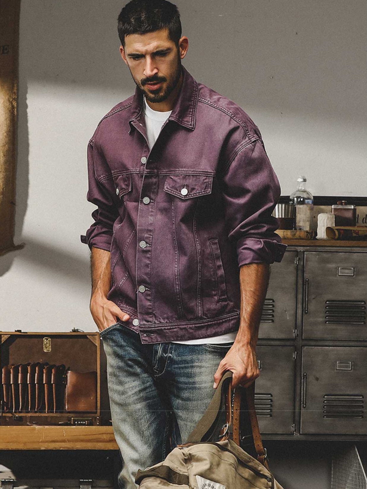 THEND RUGGED COLORED DENIM OVER-SHIRT - 202309140061_LIL