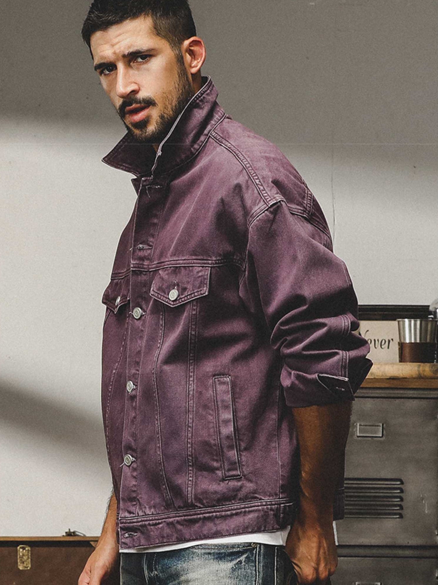 THEND RUGGED COLORED DENIM OVER-SHIRT - 202309140061_LIL