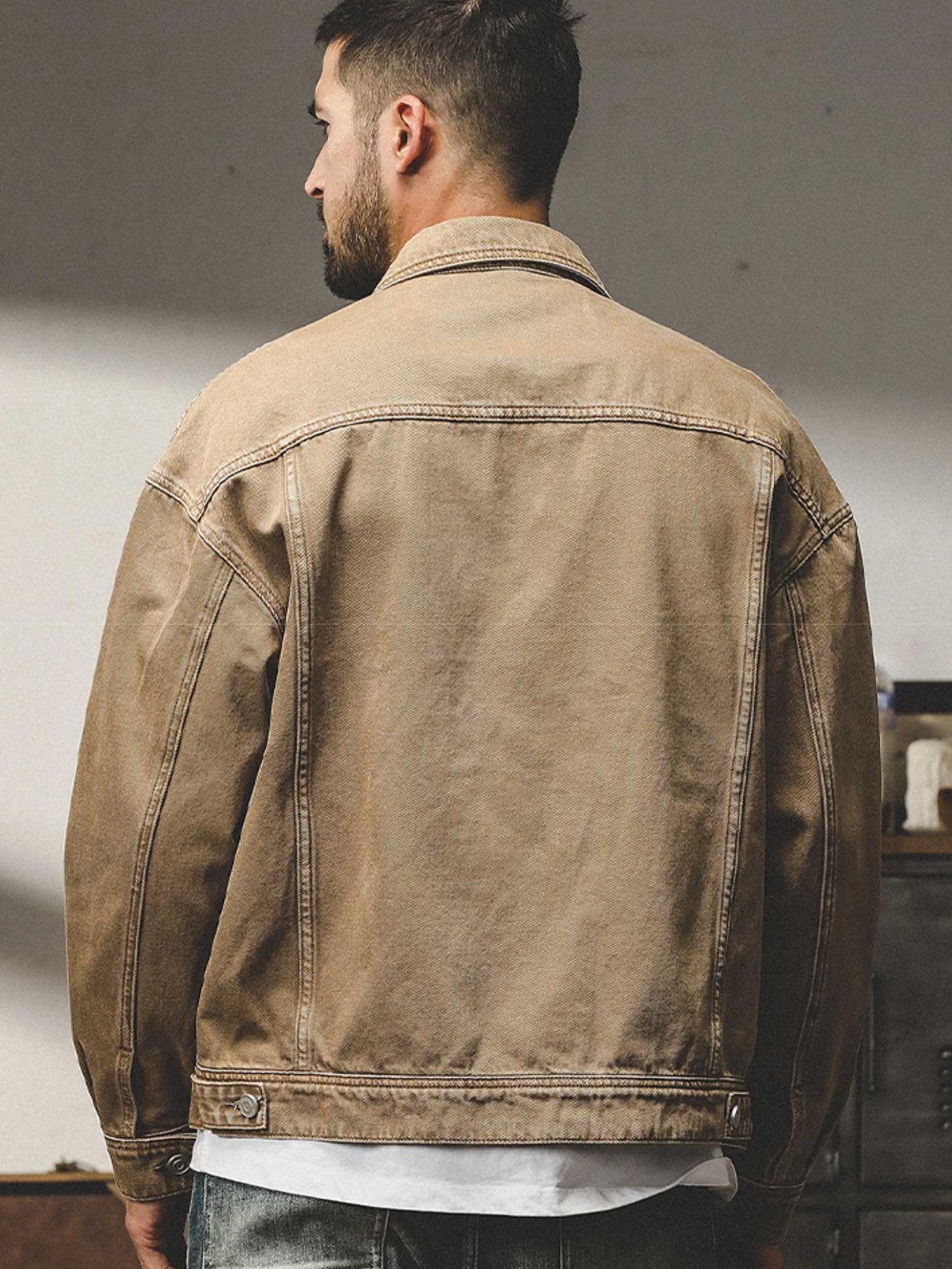 THEND RUGGED COLORED DENIM OVER-SHIRT - 202309140061_KHA