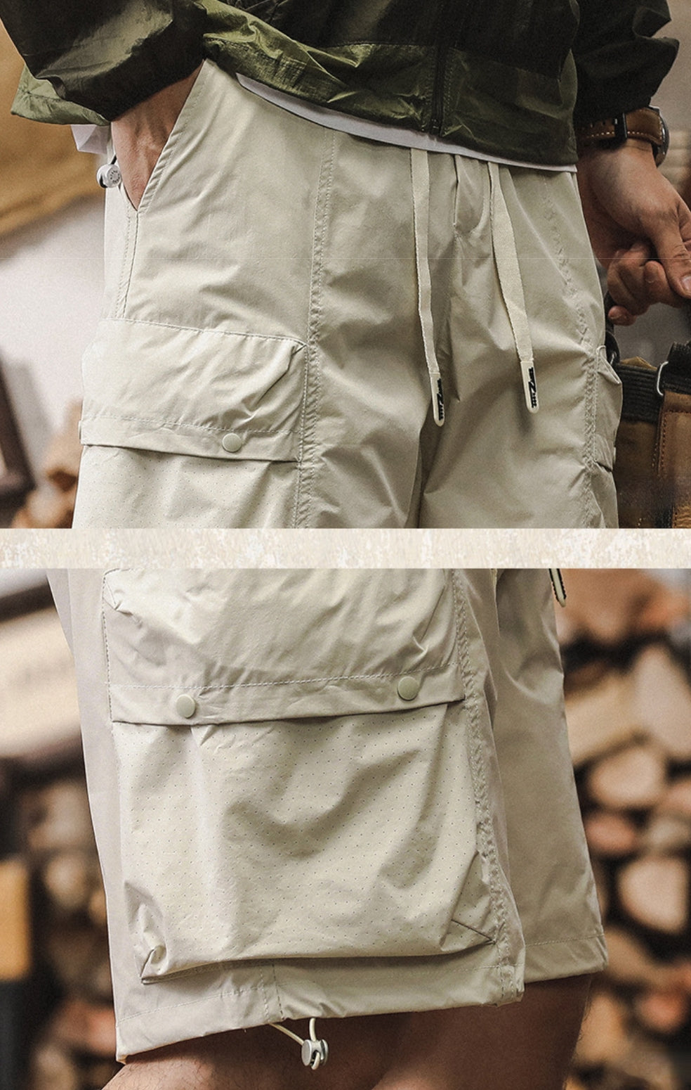 Explorer Utility Quick Drying Cargo Shorts - J202407041950_WHI