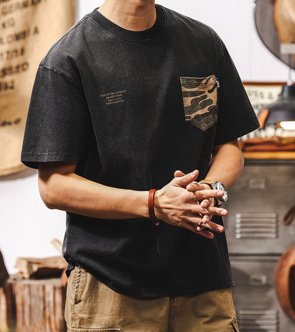 Urban Edge Camo Pocket Midnight Tee