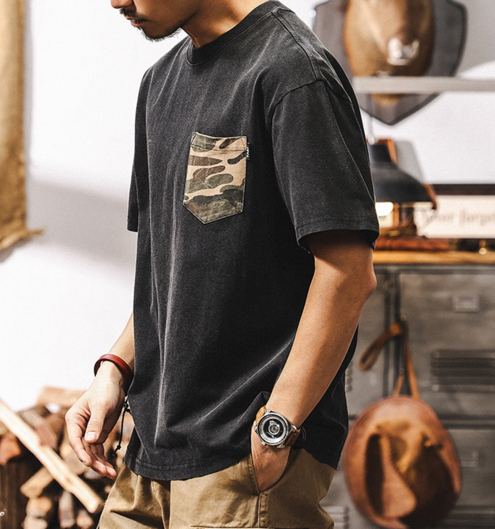 Urban Edge Camo Pocket Midnight Tee