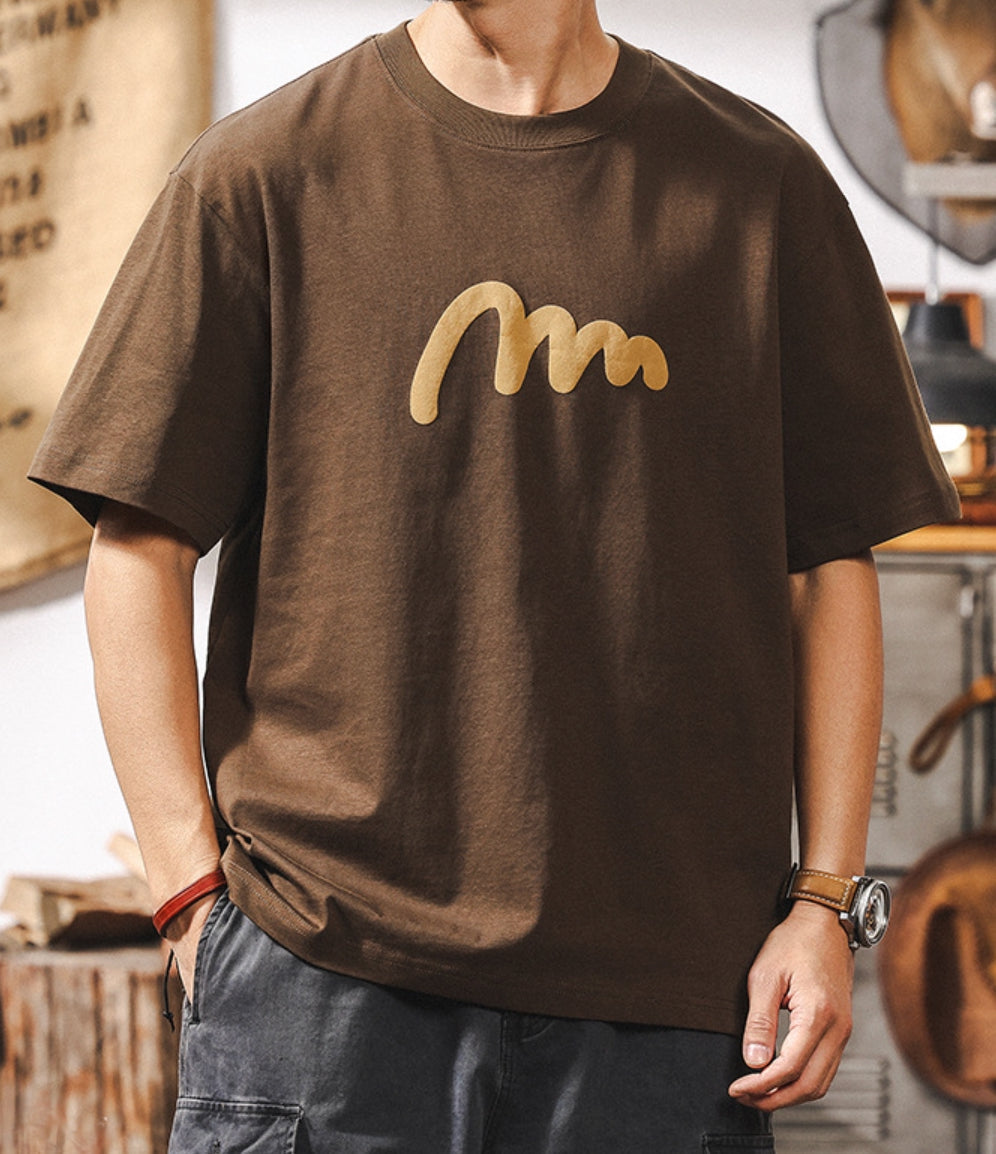 Urban Wave Tee in Coffee Brown