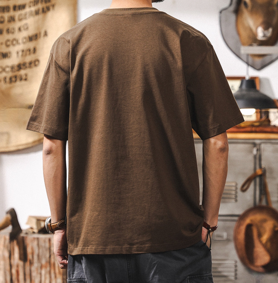 Urban Wave Tee in Coffee Brown