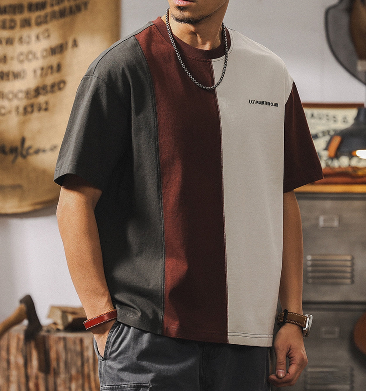 Retro Colorblock Street Tee