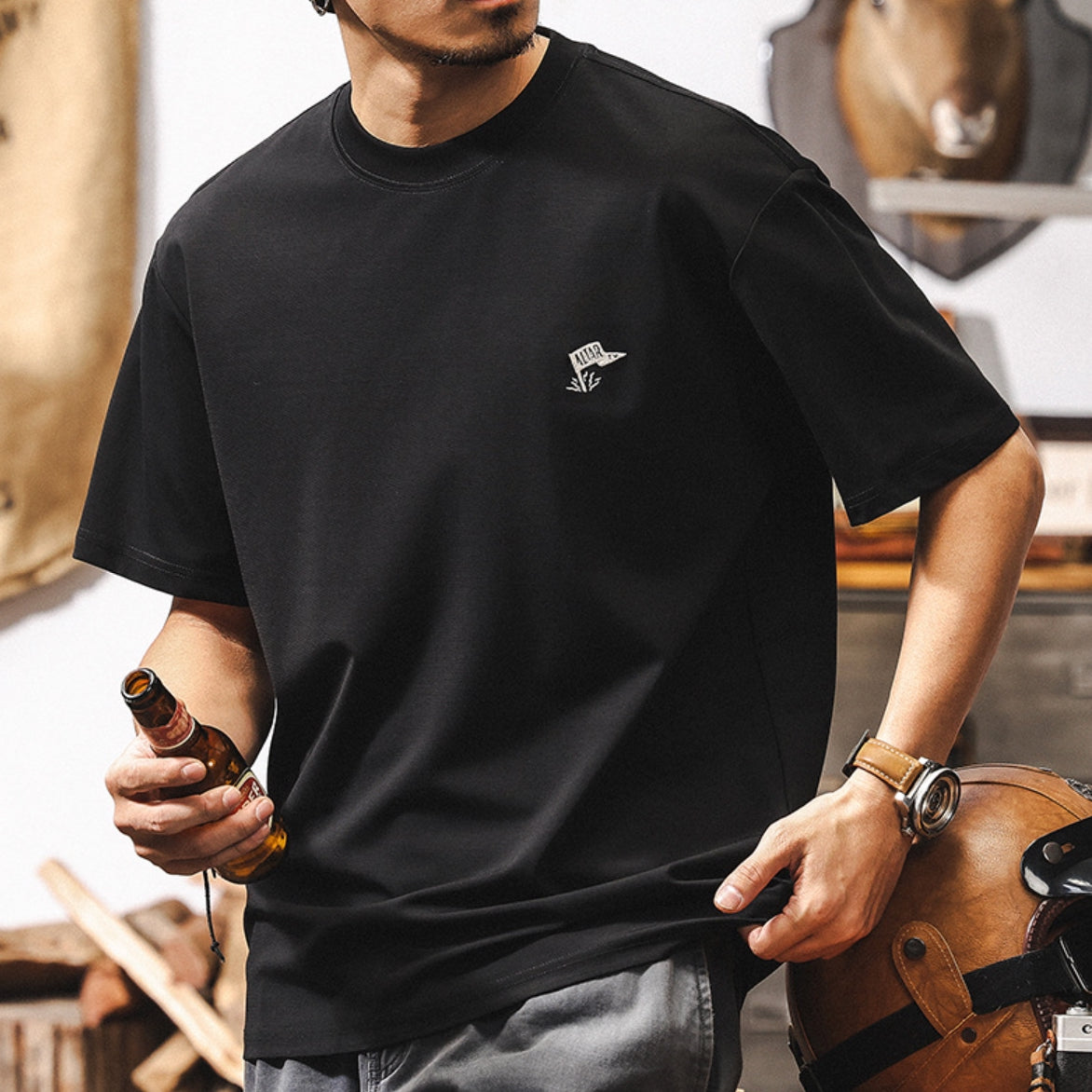 Minimalist Black Oversized Tee