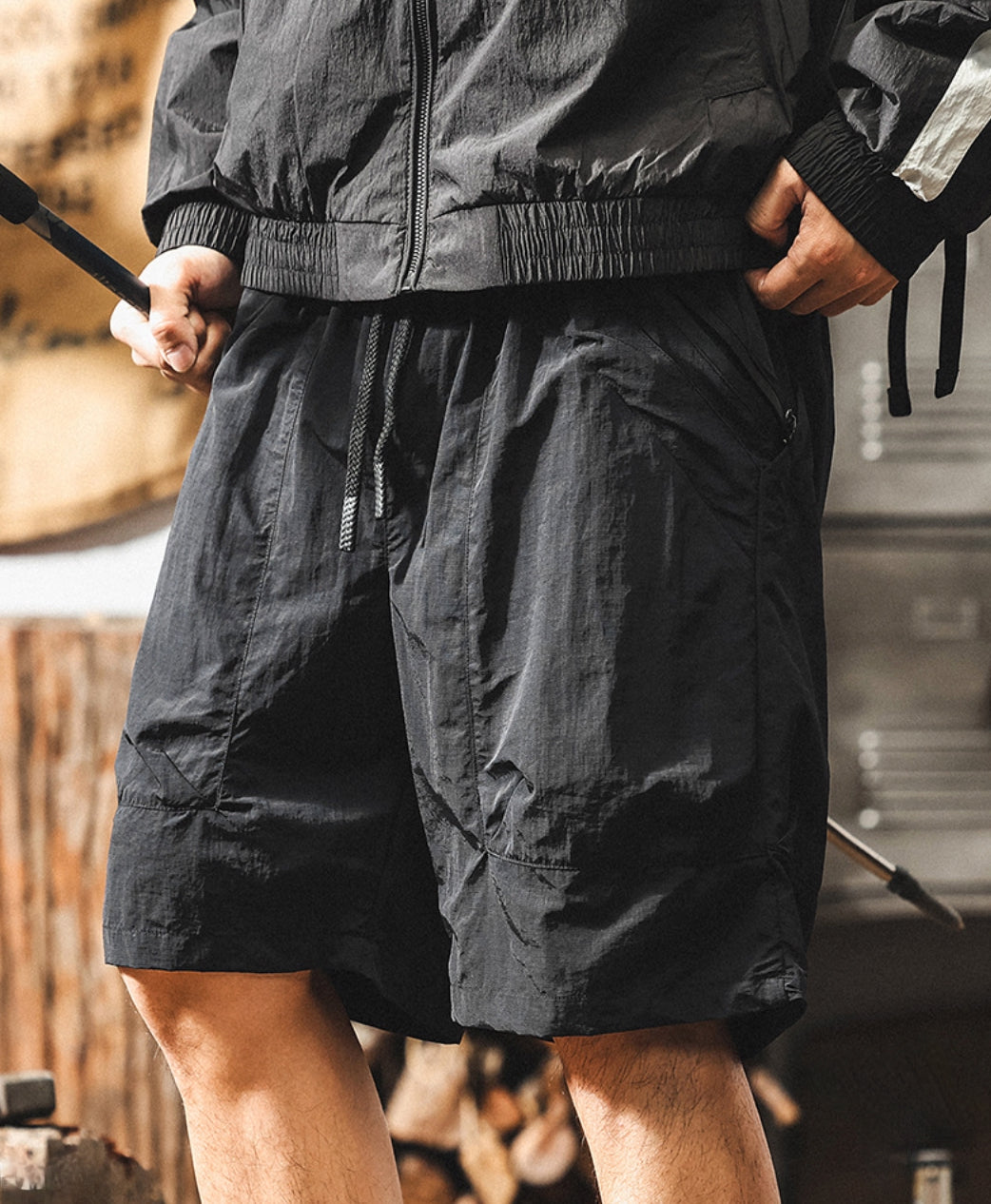 SummitFlex Lightweight Quick Drying Cargo Shorts – Midnight Black - K202504161341_BLACK