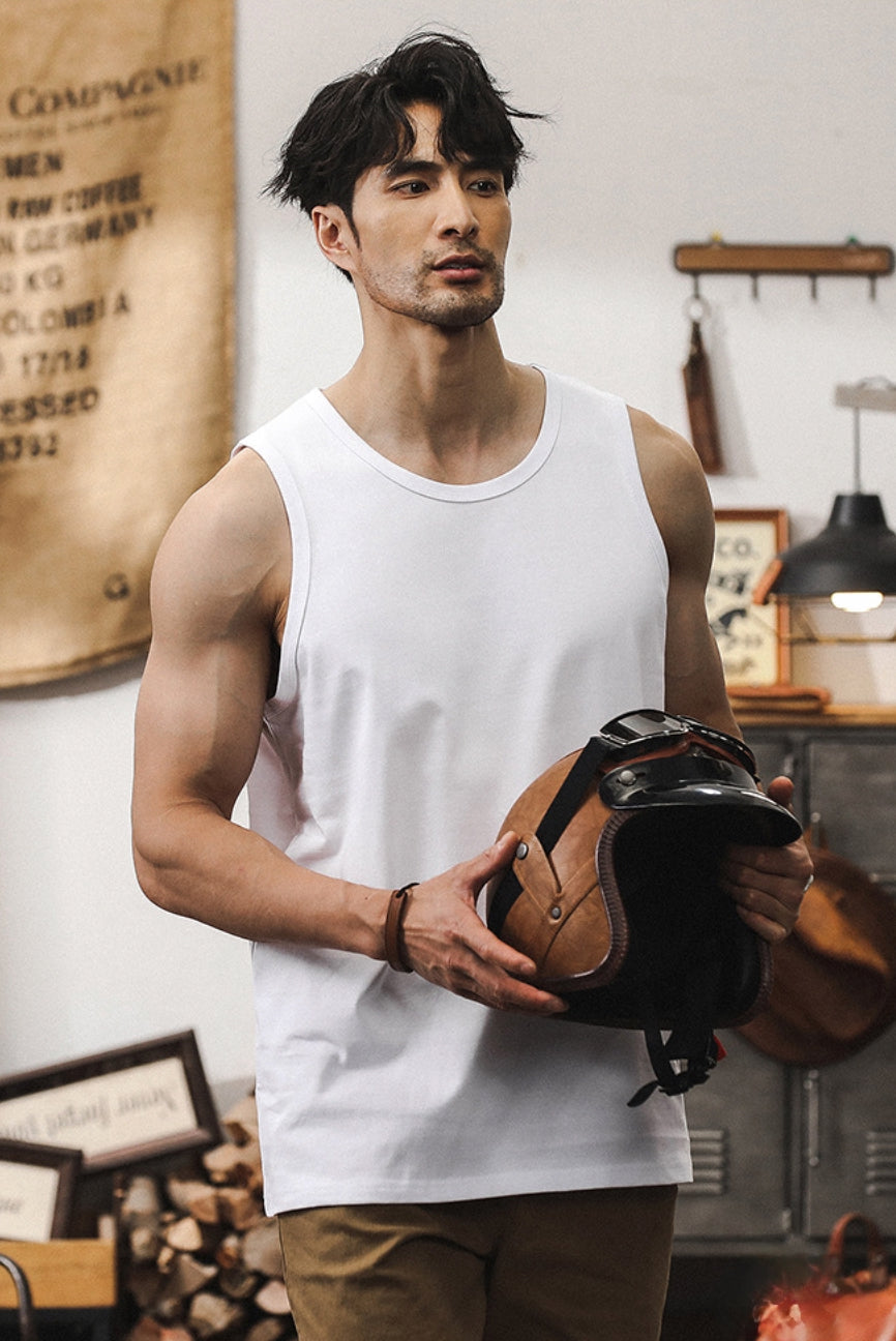 White Sleeveless Tank