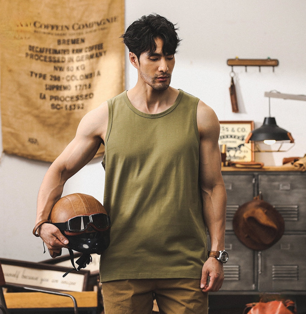 Olive Green Sleeveless Tank