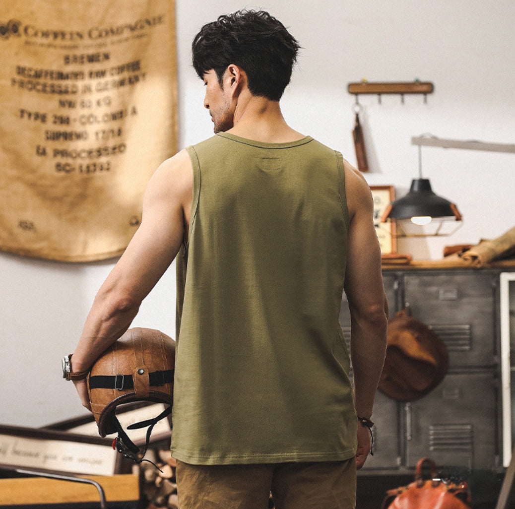 Olive Green Sleeveless Tank