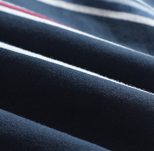 Harbor Stripe Tweed Shirt - 2023090213_NAVY