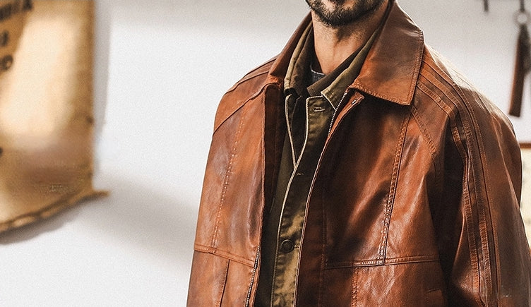 Cognac Cruiser Jacket - C202410091936_MUDRED