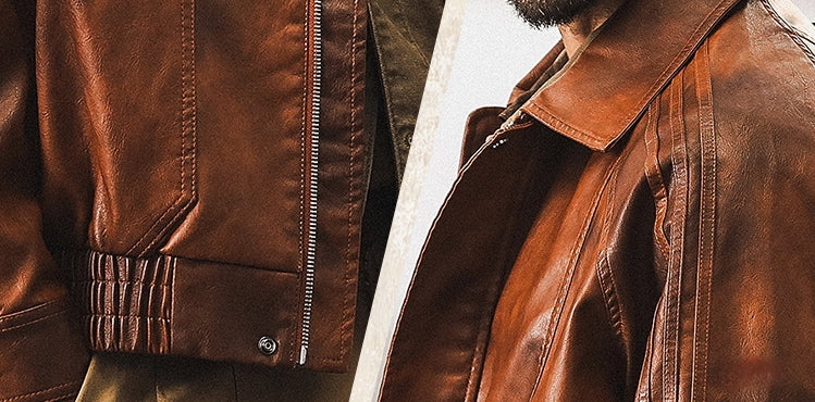 Cognac Cruiser Jacket - C202410091936_MUDRED