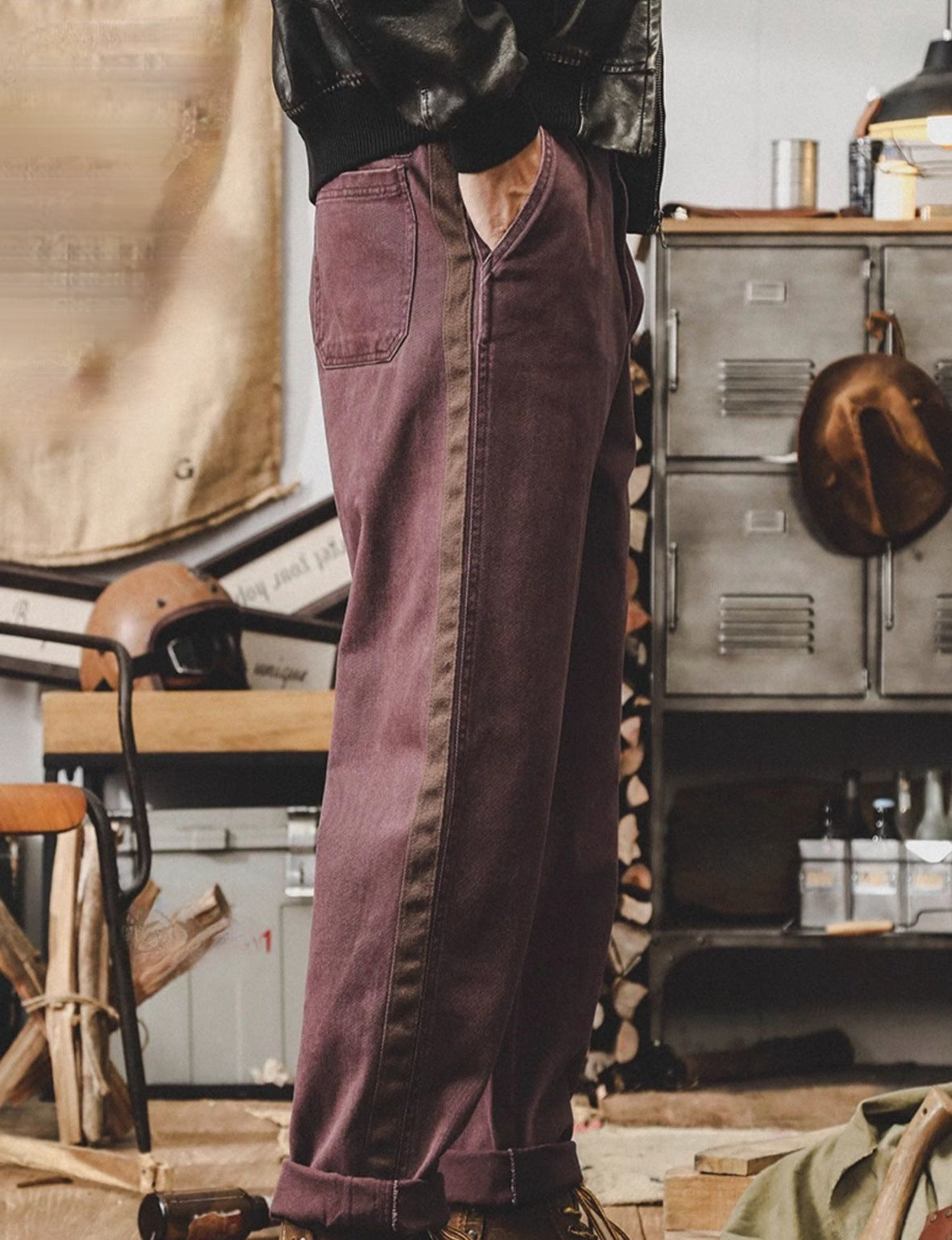 Vintage Burgundy Workwear - Z2024081914_PUR