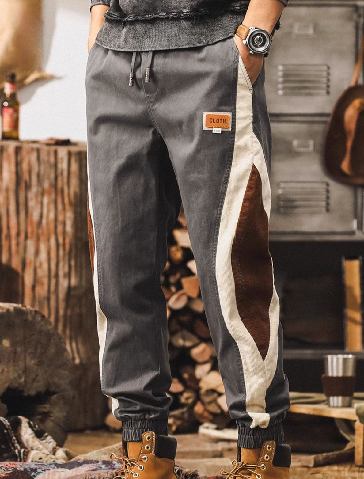 Savanna Stripe Joggers - X202410111636_GREY