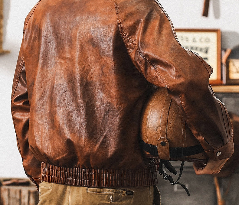 Cognac Cruiser Jacket - C202410091936_MUDRED