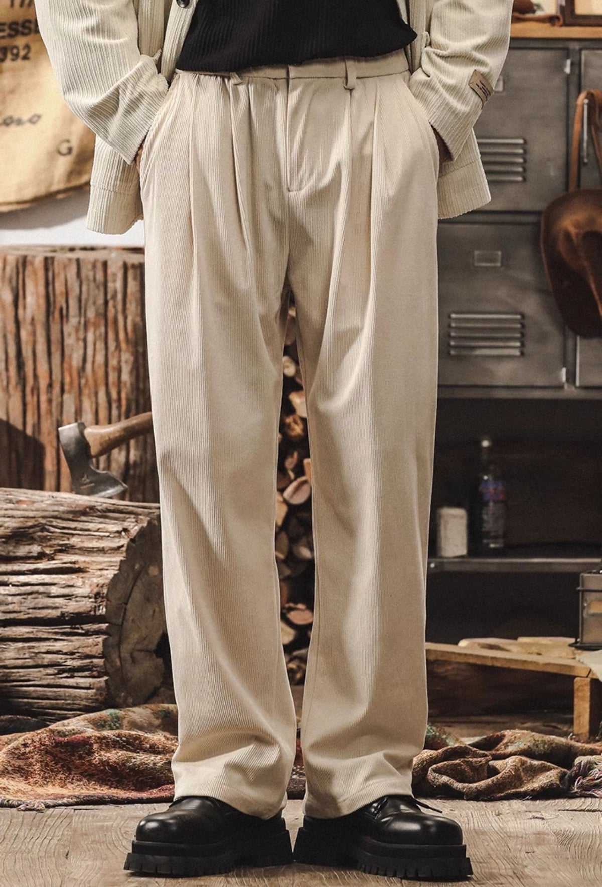 Alpine Drift Corduroy Pants - J202410061849_APRICOT