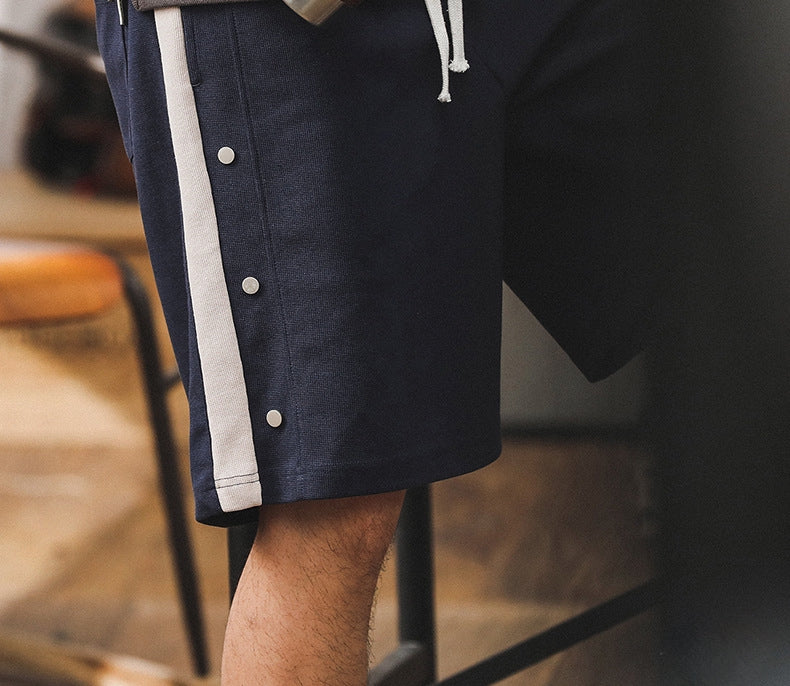 Athletic Adventure Navy Blue Shorts - J202404131535_NAV