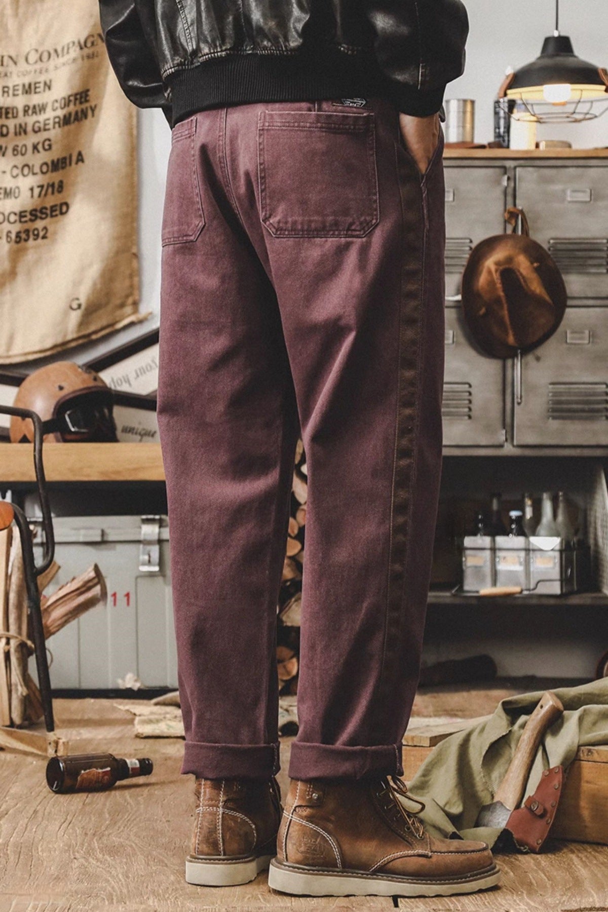 Vintage Burgundy Workwear - Z2024081914_PUR