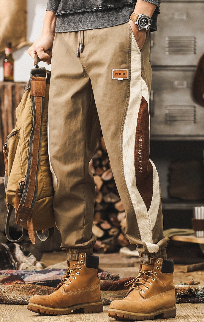 Savanna Stripe Joggers - X202410111636_KHAKI