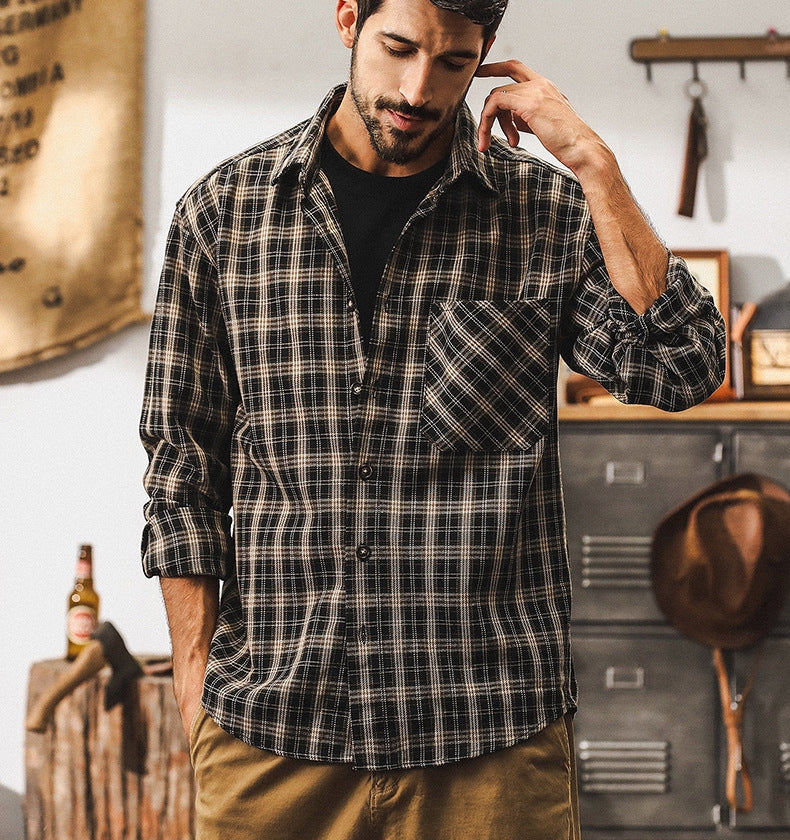 Timber Plaid Tweed Shirt - J202410041650_GREEN