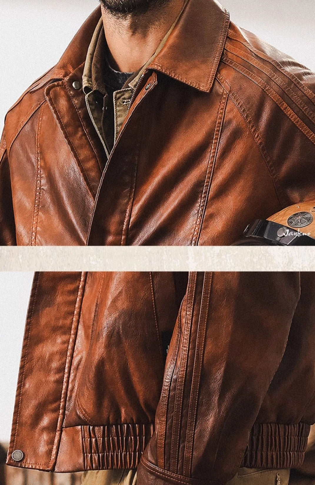 Cognac Cruiser Jacket - C202410091936_MUDRED