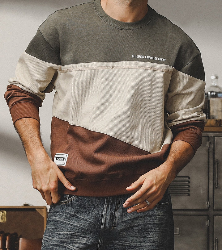 StoneStripe Sweatshirt - M202309271436_GRAYGREEN