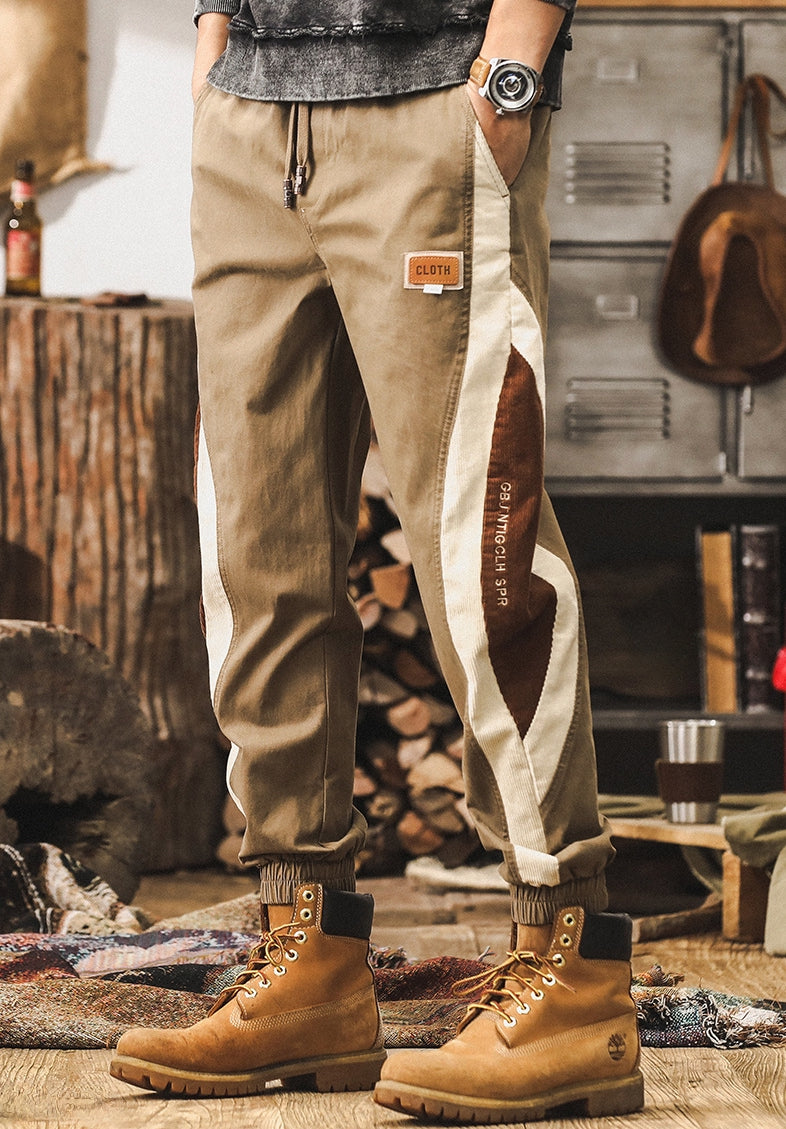 Savanna Stripe Joggers - X202410111636_KHAKI