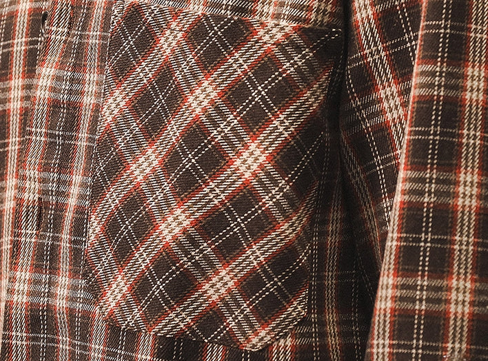 Timber Plaid Tweed Shirt - J202410041650_BROWN