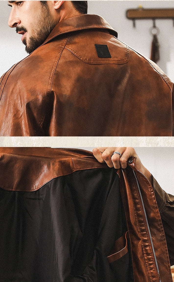 Cognac Cruiser Jacket - C202410091936_MUDRED