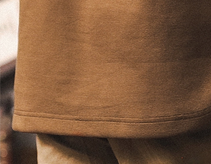 Rugged Winter Henley T Shirt - C2024090716_KHAKI