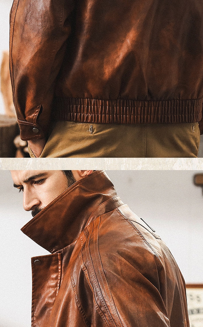 Cognac Cruiser Jacket - C202410091936_MUDRED