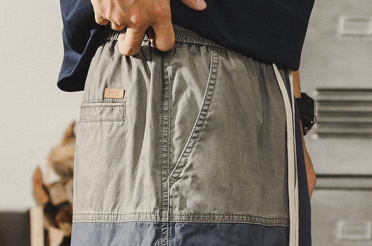 Rustic Two-Tone Cargo Shorts - Z202306272110_GB